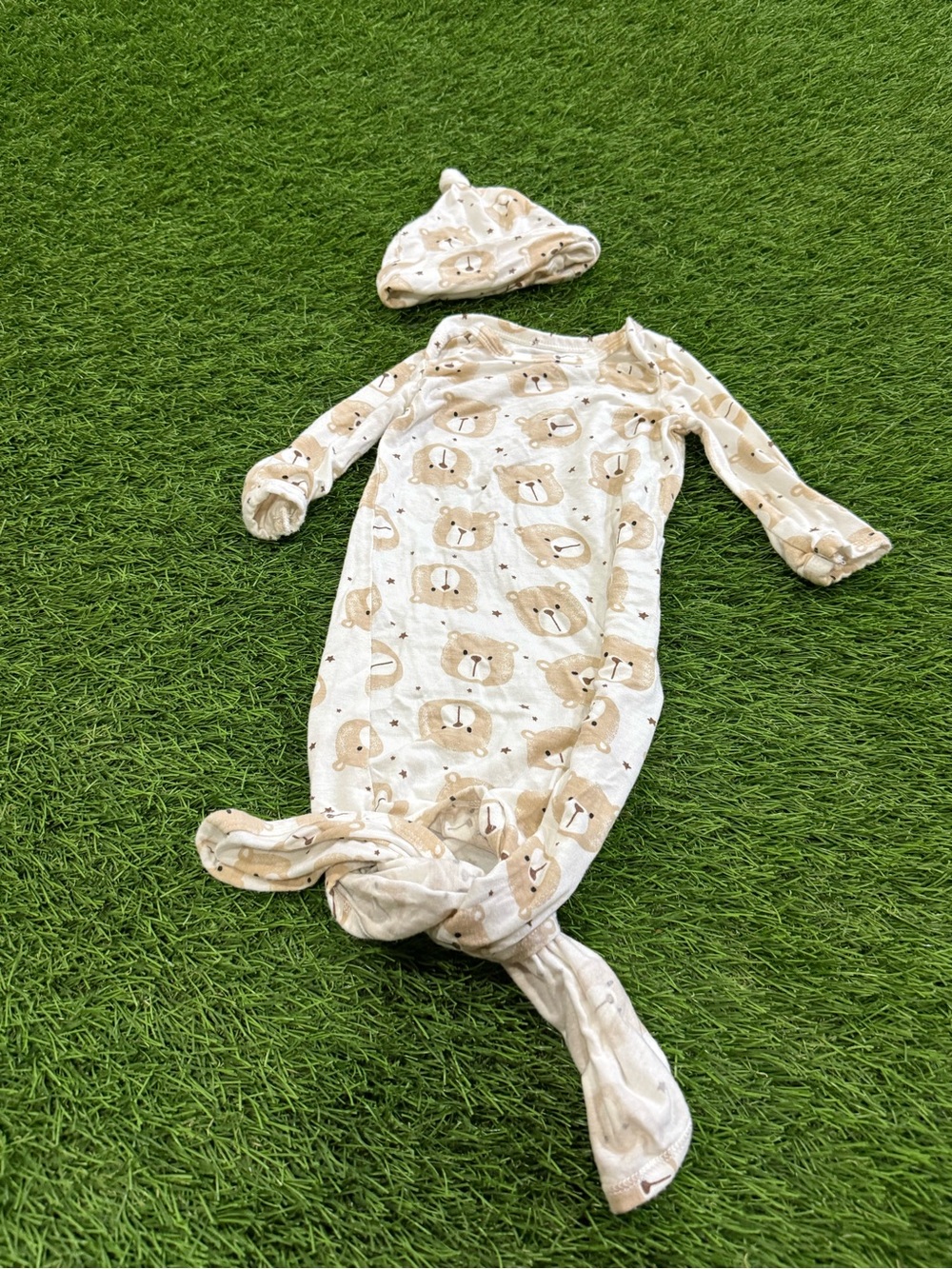 Baby Essentials Gown and matching hat